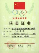 趙嘉豪同學(xué)在2007年全國(guó)車輛模型總決賽中獲雙車搶旗小學(xué)組第二名一等獎(jiǎng)