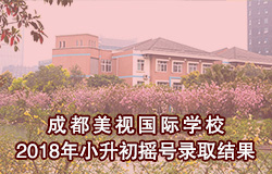  成都美視學校2018年小升初搖號錄取結果 