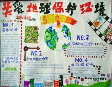 七年級優(yōu)秀手抄報展——《保護地球，關(guān)愛環(huán)境》